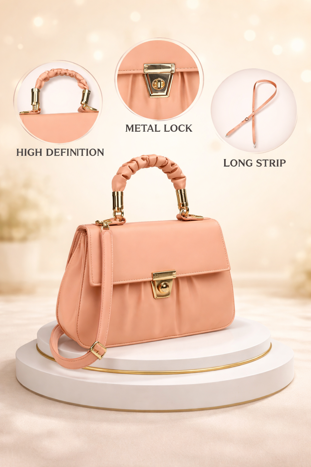 Ivory Luxe Elegance Handbag – Timeless Sophistication Redefined