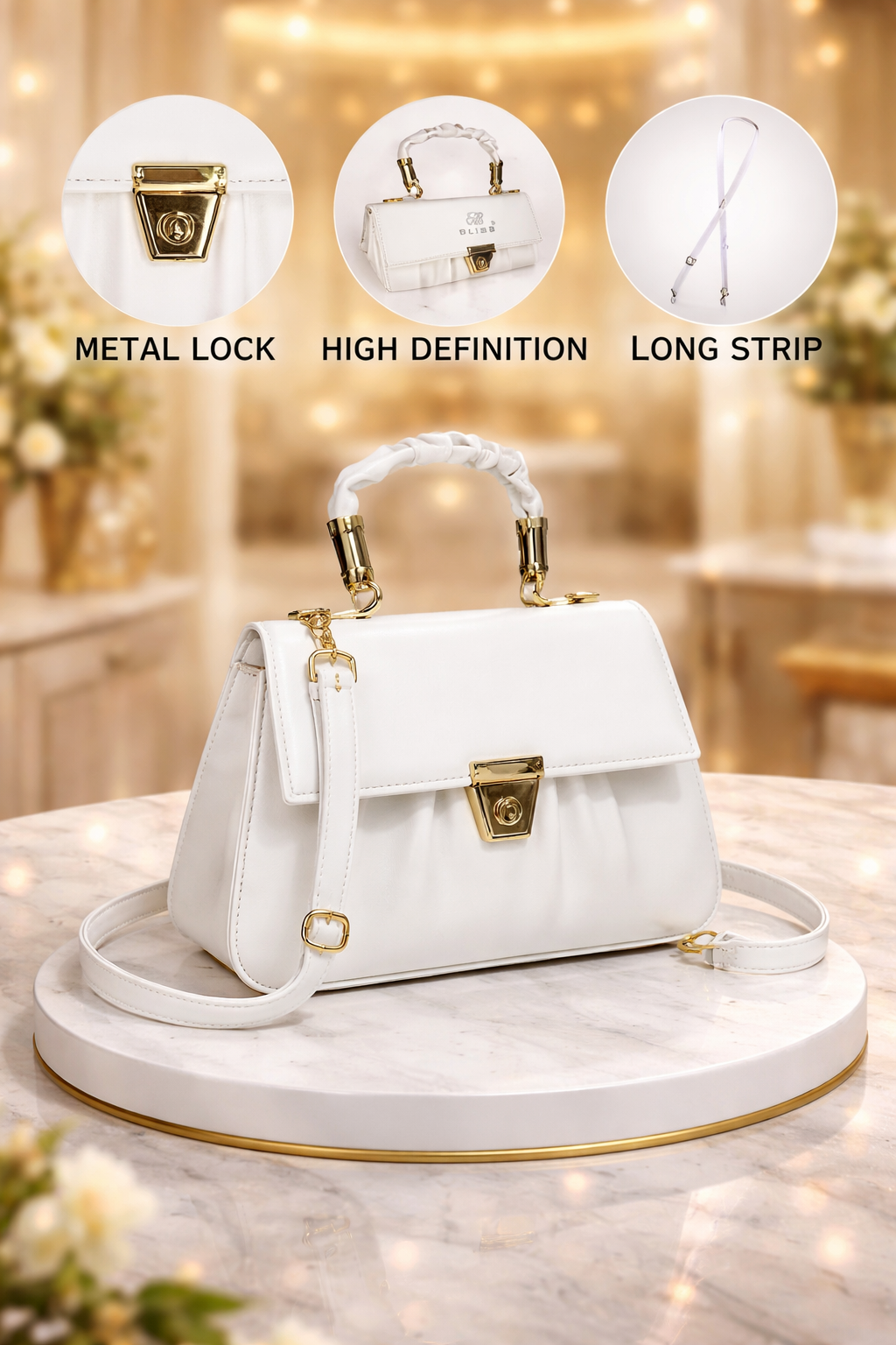 Ivory Luxe Elegance Handbag – Timeless Sophistication Redefined