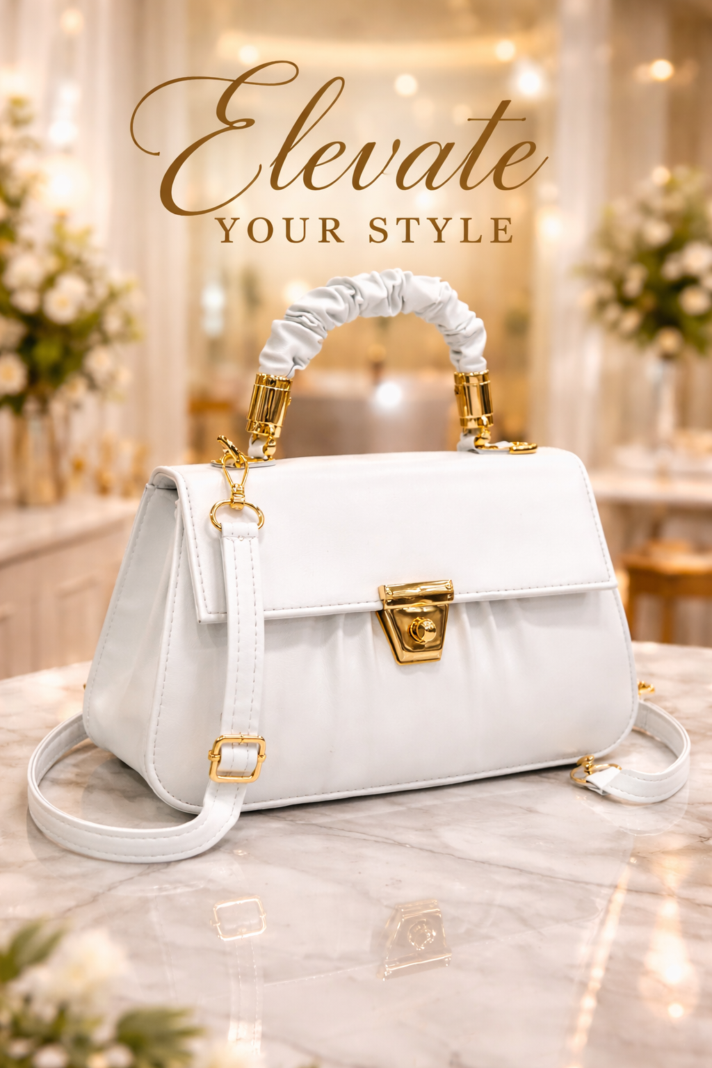 Ivory Luxe Elegance Handbag – Timeless Sophistication Redefined