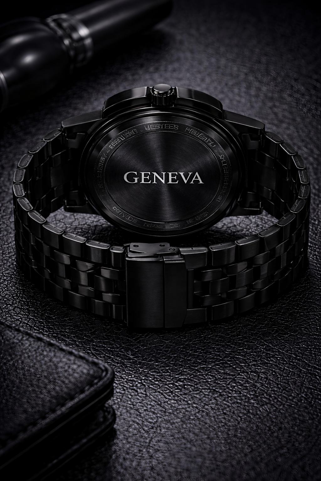 Zed Black Phantom X – Geneva Edition Luxury All-Black Chronograph Watch for Men