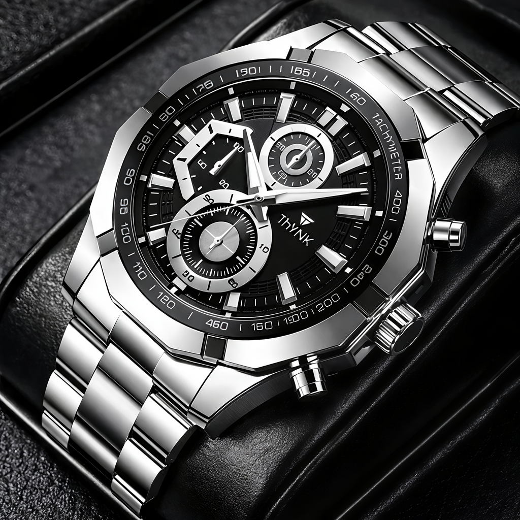THYNK Imperial Black Dial Chronograph – Where Precision Meets Luxury