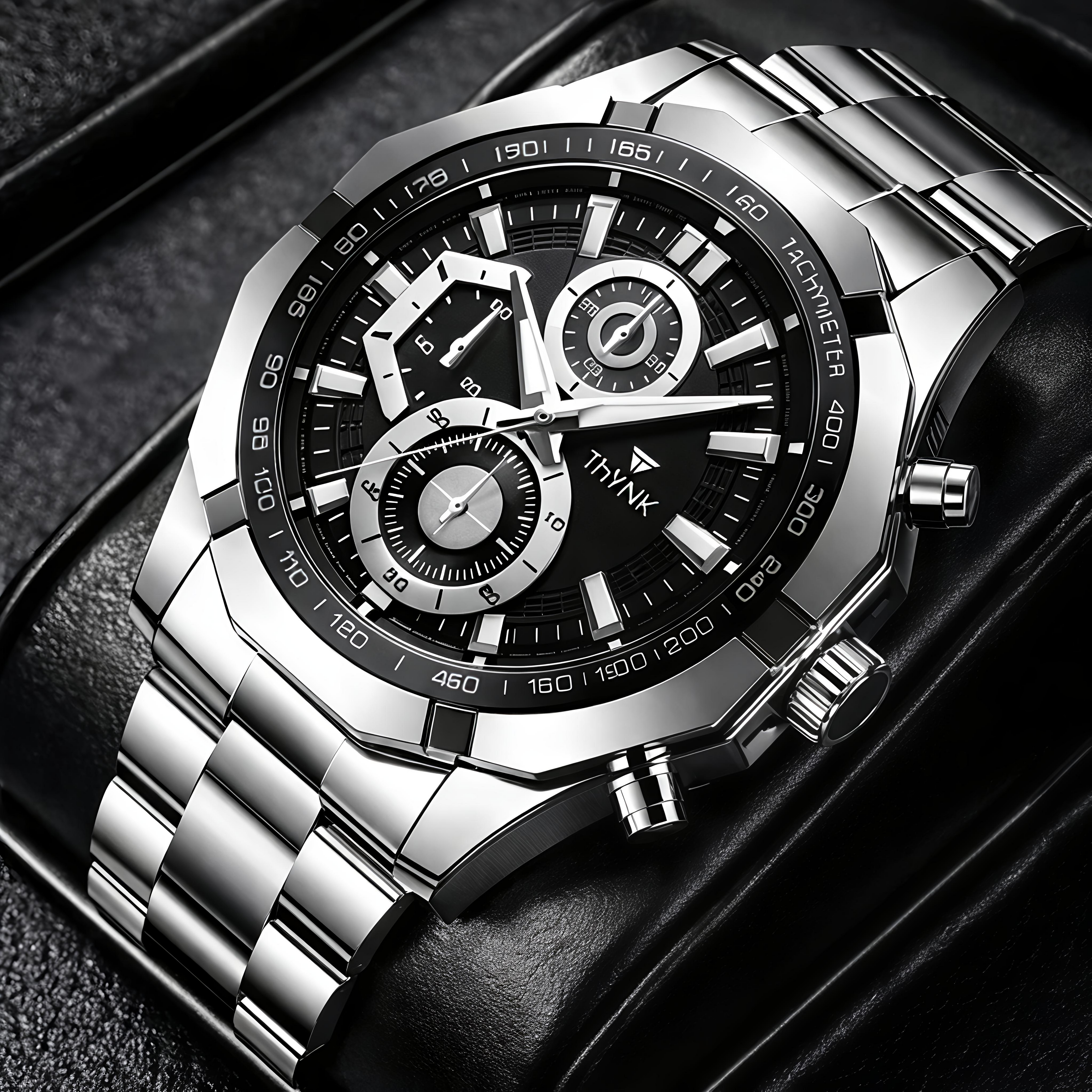 THYNK Imperial Black Dial Chronograph – Where Precision Meets Luxury